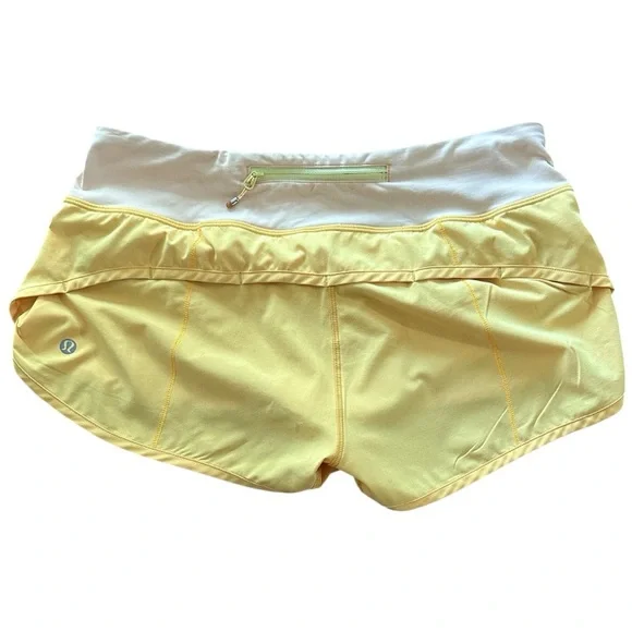 Lululemon Speed Up Short Coolmax 2.5”Burning Yellow. Size 6 - Picture 7 of 12
